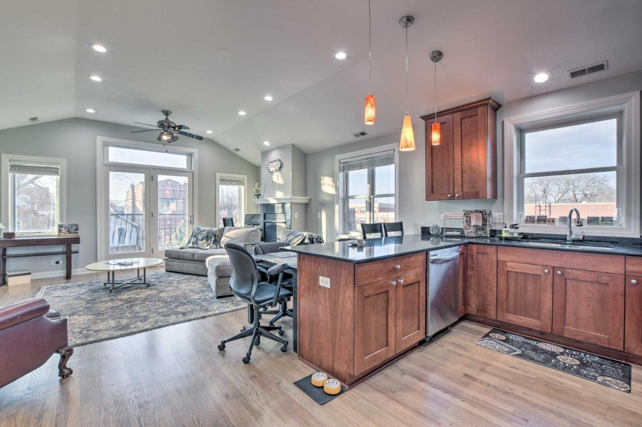 Chicago Condo With Balcony Walk To Cta Stations! Dış mekan fotoğraf